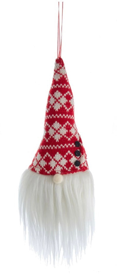 Plush Gnome Head Ornament
