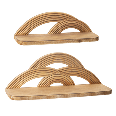 Natural Curved Wall Shelf