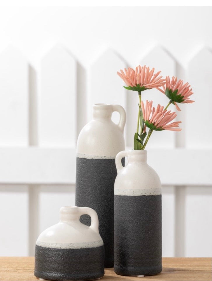 3-Tone Textured Bottle Vase