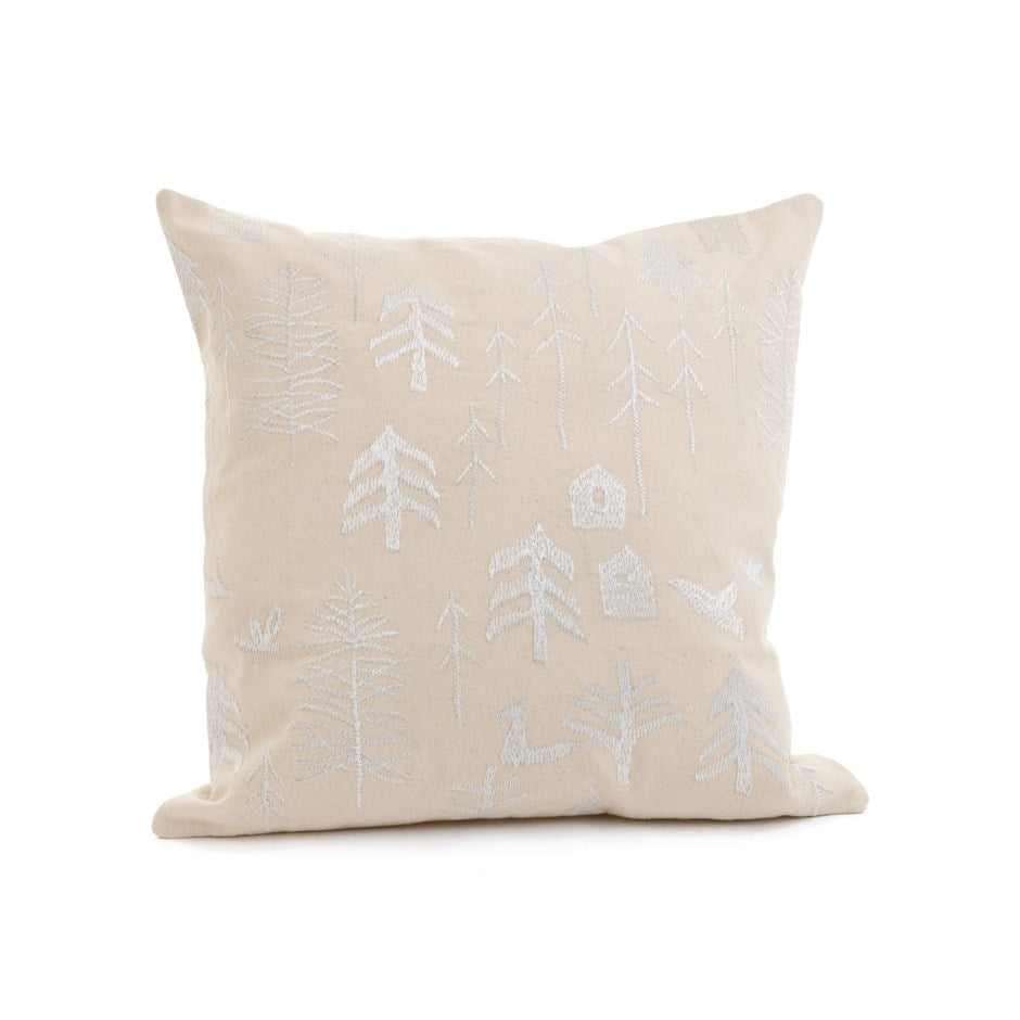 Embroidered Tree Cushion