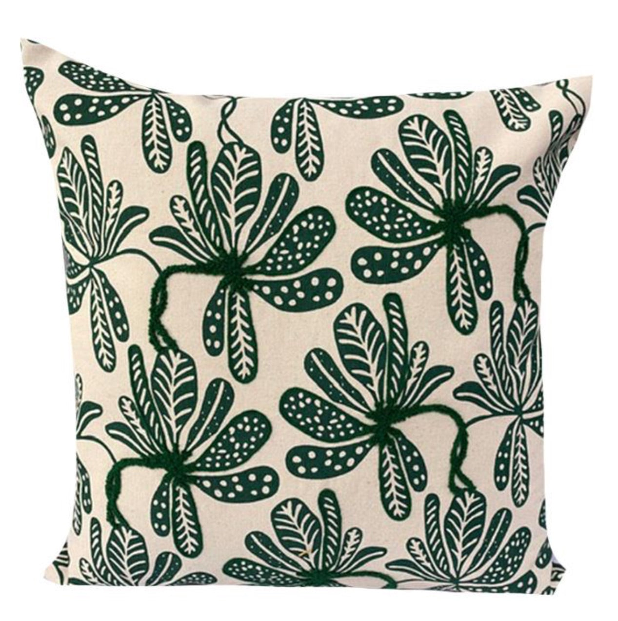 Green Foliage Outdoor Pillow